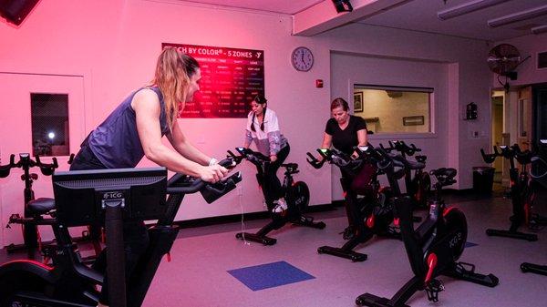 ICG bikes in the cycle studio