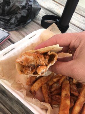 "Jerk" Chicken wrap.