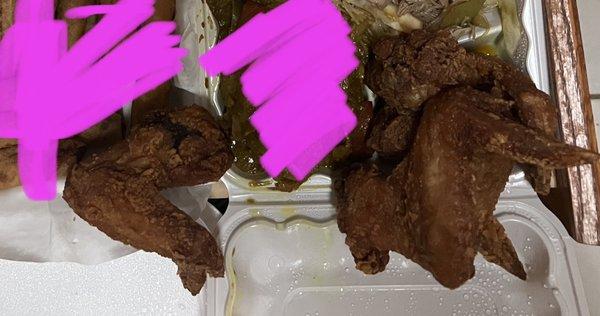 Fried 1. Chicken Wings ( 4 whole wings)