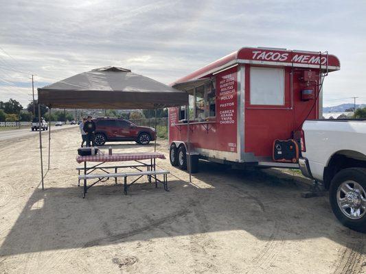 Food truck and dining tent