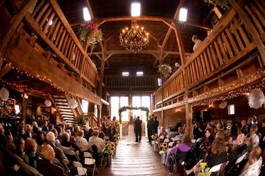 indoor barn ceremony