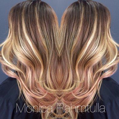 Rose gold Balayage by Monica