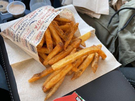 Seasoned fries. Probably my favorite item I've gotten here. In the same fry family as Checkers but better imo.