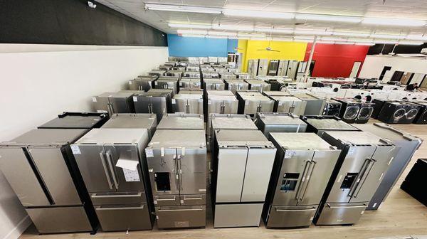 Hundreds of refrigerators in stock daily. Inventory replenished multiple times per week.