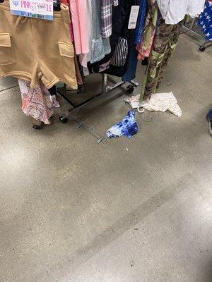 More clothing in the floor