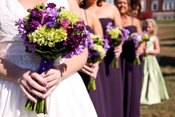 Purple and green wedding