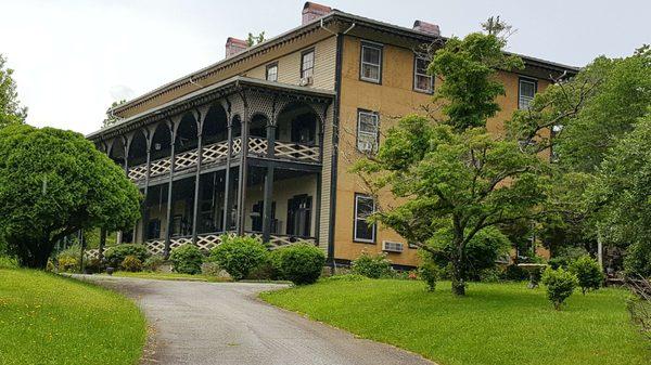 Bill Lewis of Vero Beach, Florida, visiting the Mansouri Mansion in Flat Top, North Carolina.