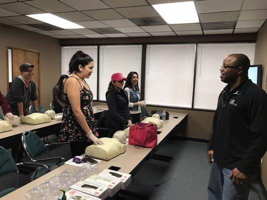 Time to practice CPR with AED device