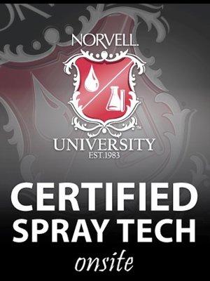 We have 2 certified staff members who can custom airbrush your tan but we also have an automated spray booth onsite ad well