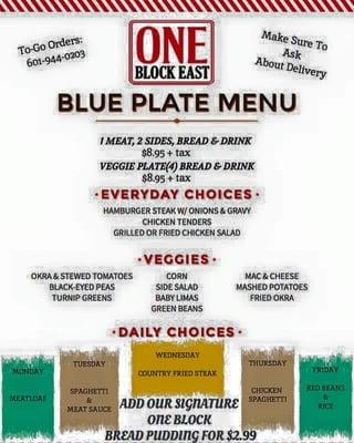 Blue Plate Lunch Specials Mon-Fri!