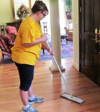 Hardwood floor cleaning