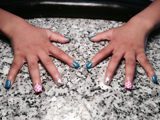 Bring your kid in for some nails and design......