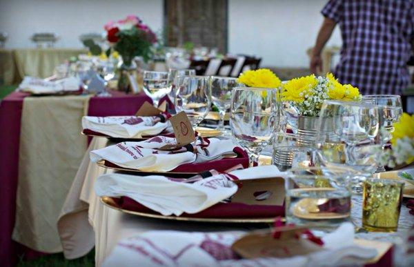 Outdoor Ranch Wedding. Rentals from Timeless Linen Rentals! Thank you Claudia!  Photo Cred: Christie Azevedo @ Photographic Memory