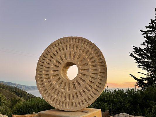 Sun Stone and Meditation Circle sculpture