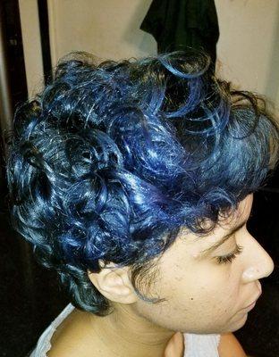 Cut and color on Natural hair, style2