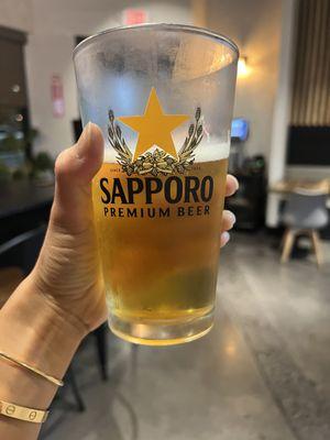 Sapporo Draft beer