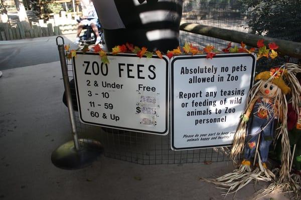 Zoo Fees.