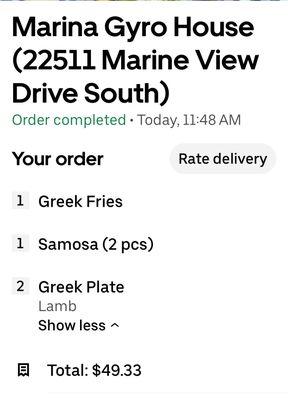 My order