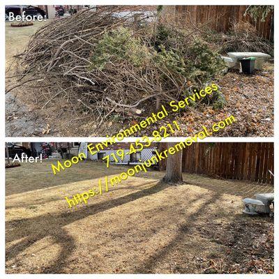 We do the most yard clean ups and tree debris removal in The Springs!