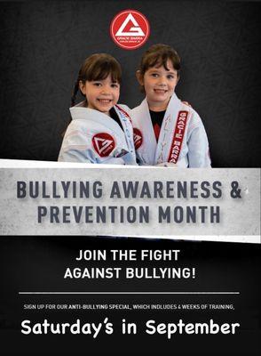 Community Event: Bullying awareness and prevention month. Free class for all kids of Valencia County every Saturday in September.