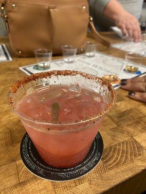 Margarita with hibiscus liquor