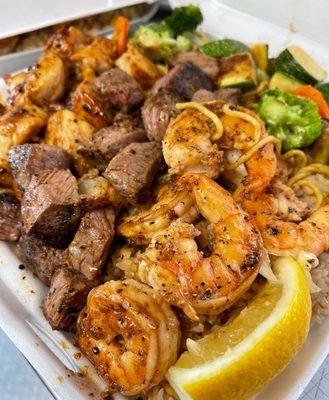 Steak & Shrimp Plate $28