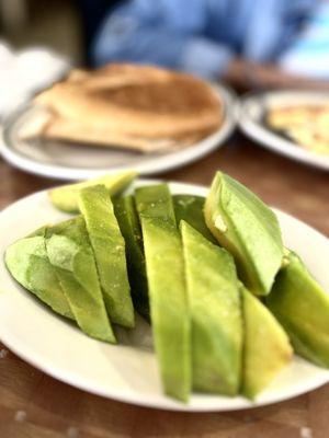 I'm Not Sure Why It's Butchered Like That- But Avocado Is A Given W/ Any Dominican Meal