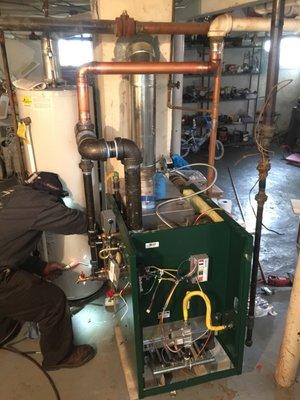 Diagnosing A Gas Boiler At A Clients House In Clifton NJ