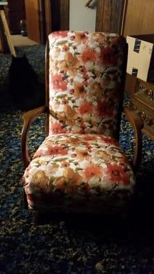 My great grandma's chair....no longer in pieces!