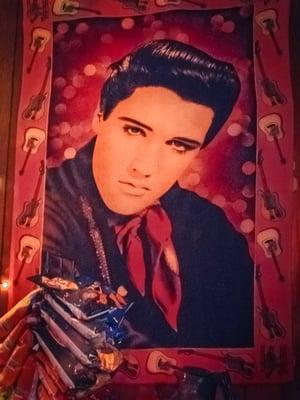 Infamous Elvis velvet poster