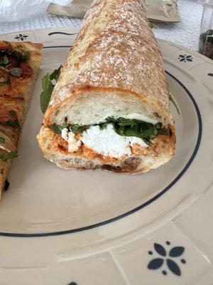 Sandwich- goat cheese and greens