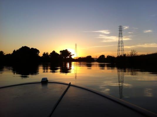 Sunset at the River's End Marina