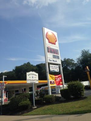 Stoughton Shell -- 140 Sharon Street / Route 27, Stoughton              Sign