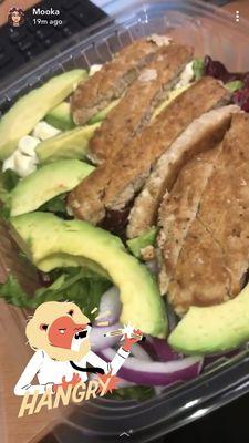 Turkey burger salad w/avocado