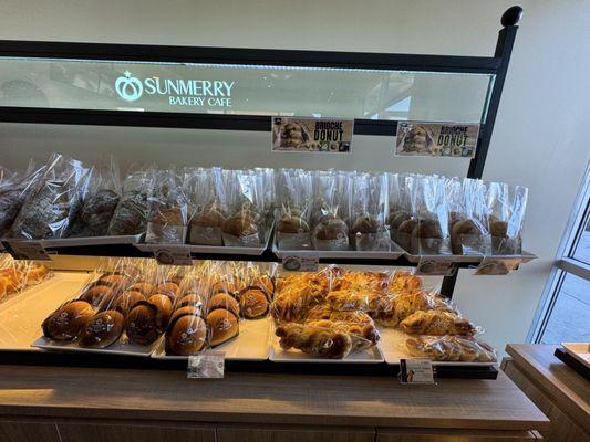 Pastries including brioche donuts