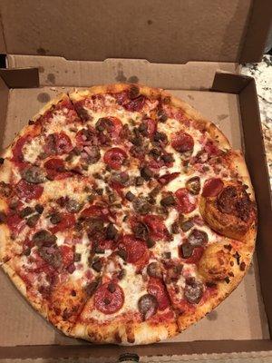 Large Meat Lovers Pizza; very good!!