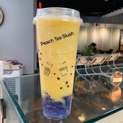 Peach tea slush