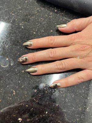 Fendi chrome nails