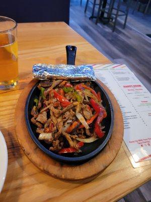 Beef fajitas