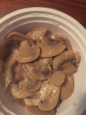 $8 take out dish filled half way with slimy canned mushrooms. Disgusting people and no respect. It'll be on your window when I pass by!