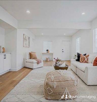 Staged family room