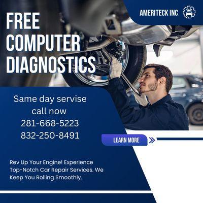 We do free computer diagnostics.