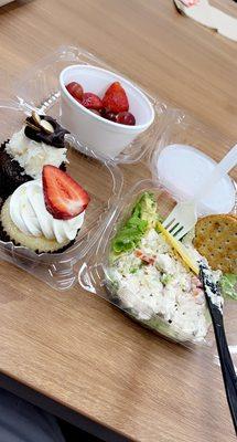 Chicken Salad Stuffed Avocado Fruit Cup