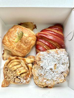 Cuban guava and almond croissants plus a delicious apple danish !