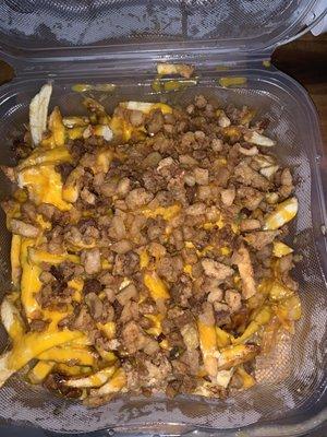 I asked for a chili cheese fries w Chicharrones and this is what I get.