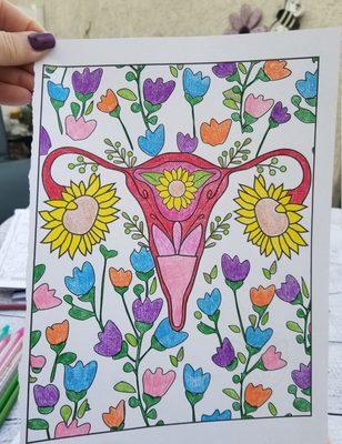 Recovering from my hysterectomy.... Dr Dieterich did a fantastic job and what a great doctor! (Uterine coloring book)