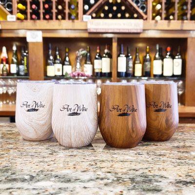 Stainless steel insulated Art of Wine Tumblers are great for hot or cold drinks. Perfect for wine, beer, cocktails, coffee and more!