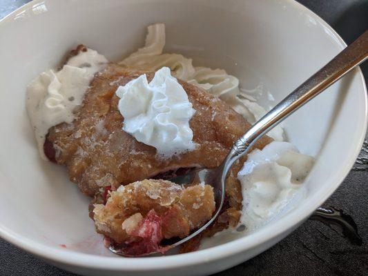 Fried pie: strawberry and cream!!