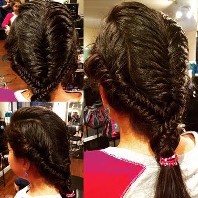 Braids!  With all the vast variations of styling braids, they can look great on anyone!