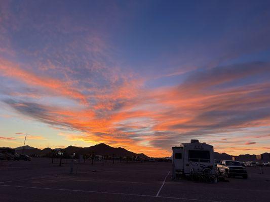 Sunset at Rice Ranch RV Park